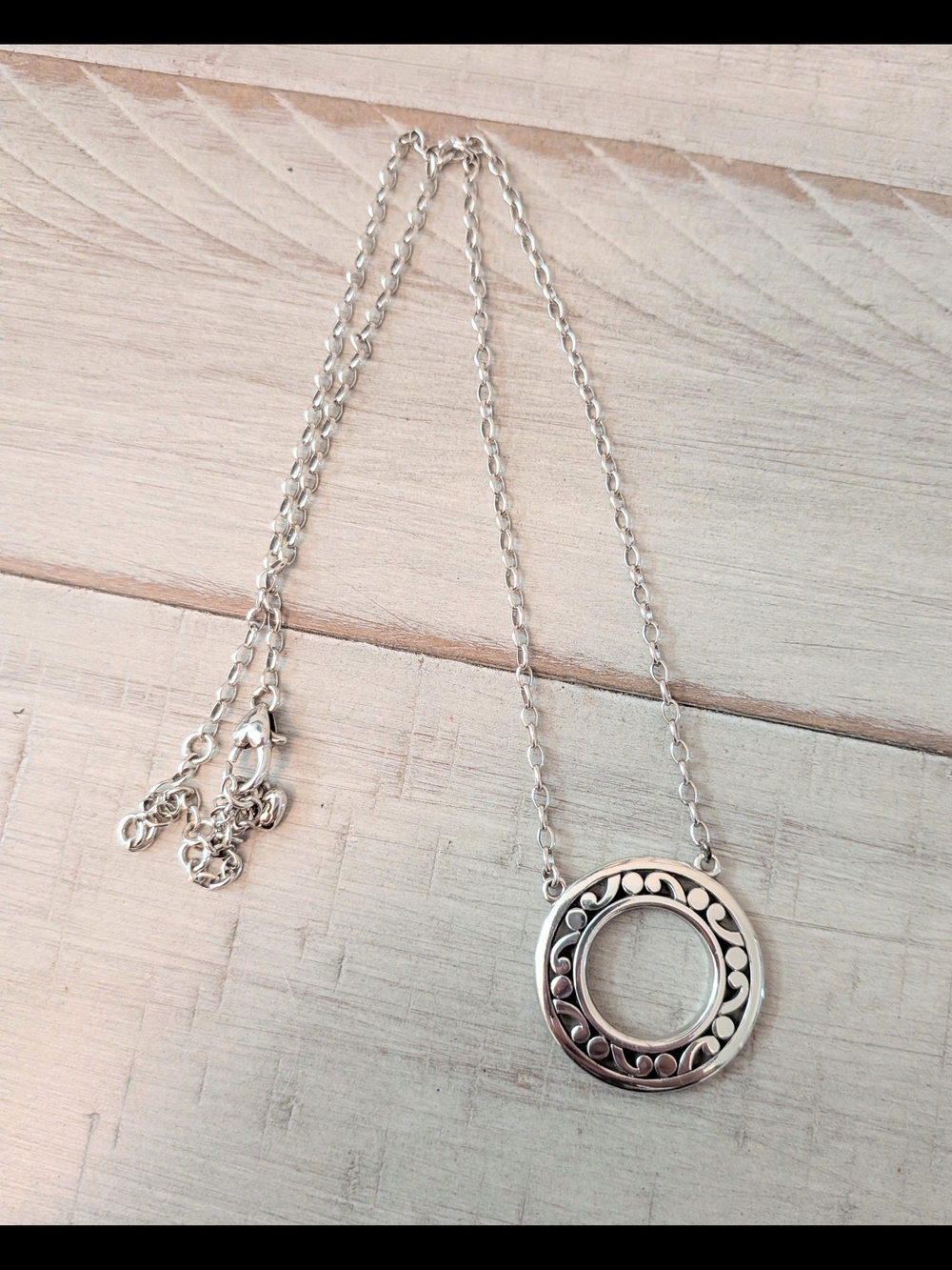 Brighton Contempo Open Ring Silver Circular Pendant Necklace